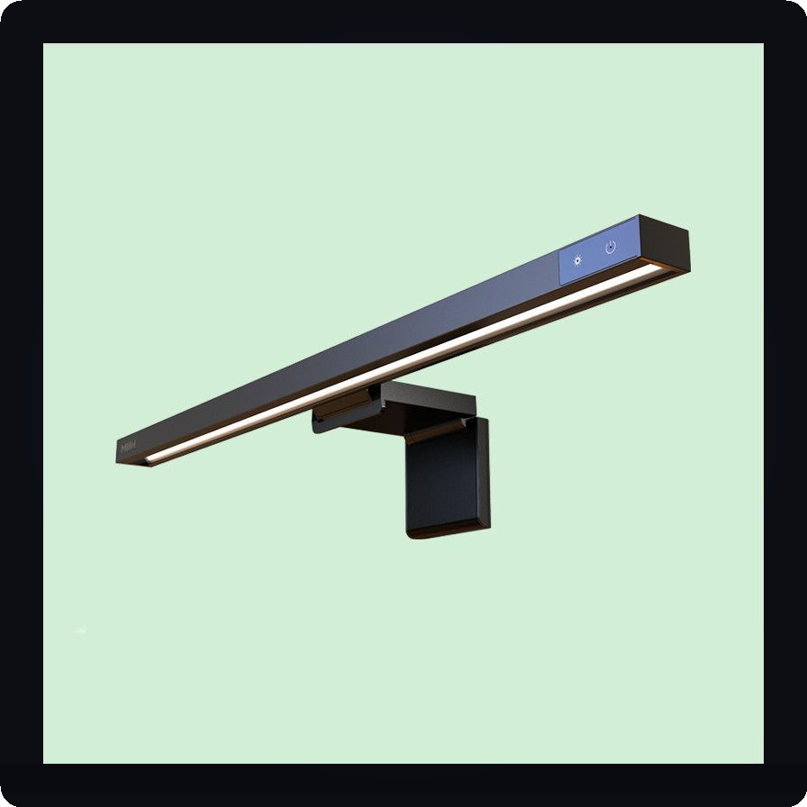 Barre lumineuse d'écran FocusLab — éclairage deep-work anti-reflet, lumière asymétrique, USB-C