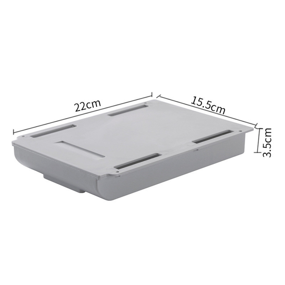 Tiroir Invisible sous Bureau FocusLab — fixation adhésive 3M, ABS mat